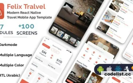 Felix Travel - Mobile React Native travel app template