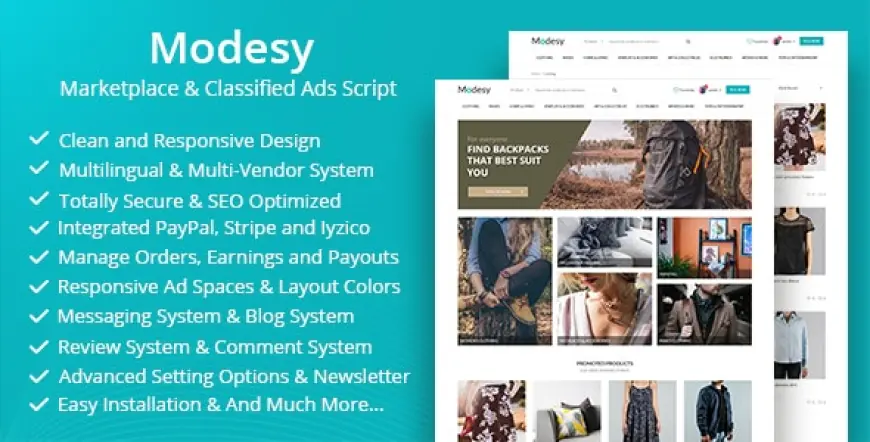 Modesy - Marketplace & Classified Ads Script V2.4.3 - Nulled