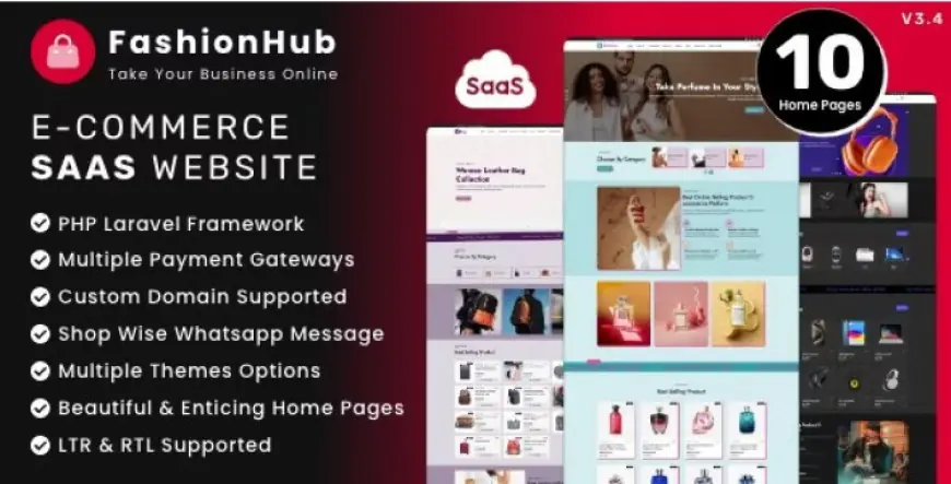 FashionHub SaaS | eCommerce Website Builder For Seamless Online Business v3.4 - Nulled