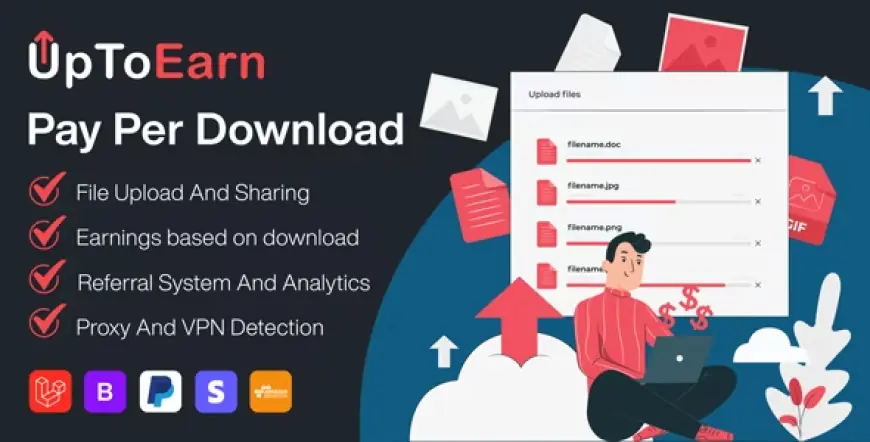UpToEarn Monetized File Uploads (SAAS Ready) v1.3 - Untouched