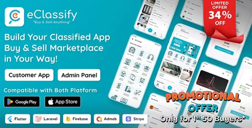 eClassify - Classified Buy and Sell Marketplace Flutter App with Laravel Admin Panel v2.1.0 - Nulled