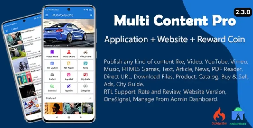 Multi Content Pro (Application and Website) v2.3.0 - Nulled