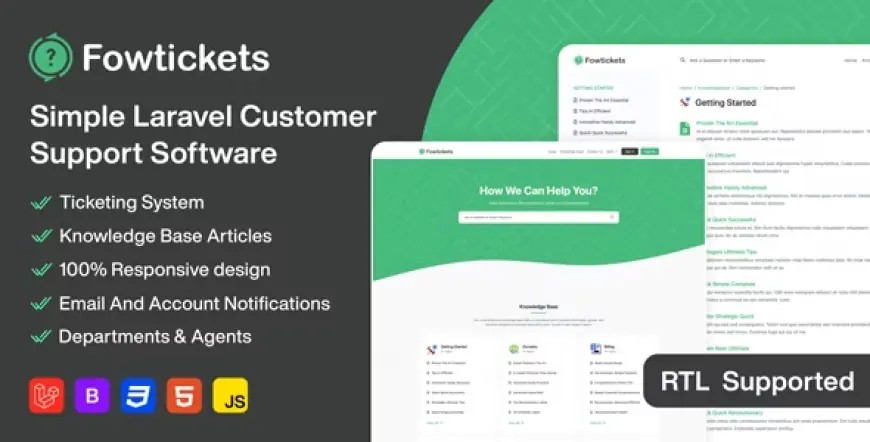 Fowtickets - Simple Customer Support Software With Ticketing System And Knowledge Base v2.0 - Nulled