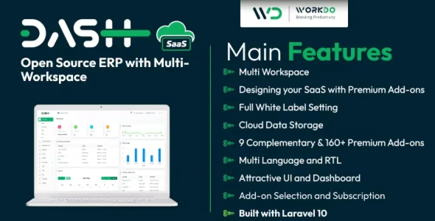 WorkDo Dash SaaS - Open Source ERP with Multi-Workspace v4.5 - Nulled