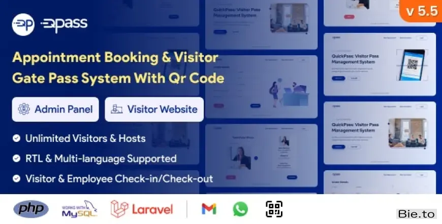 QuickPass: Appointment Booking & Visitor Gate Pass System With Qr Code v5.5