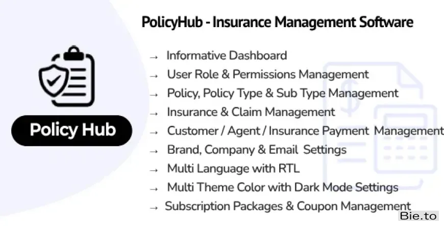 PolicyHub - Insurance Management Software - Untouched