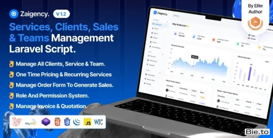 Zaigency - Services, Clients, Sales & Teams Management Laravel Script v1.2 - Nulled