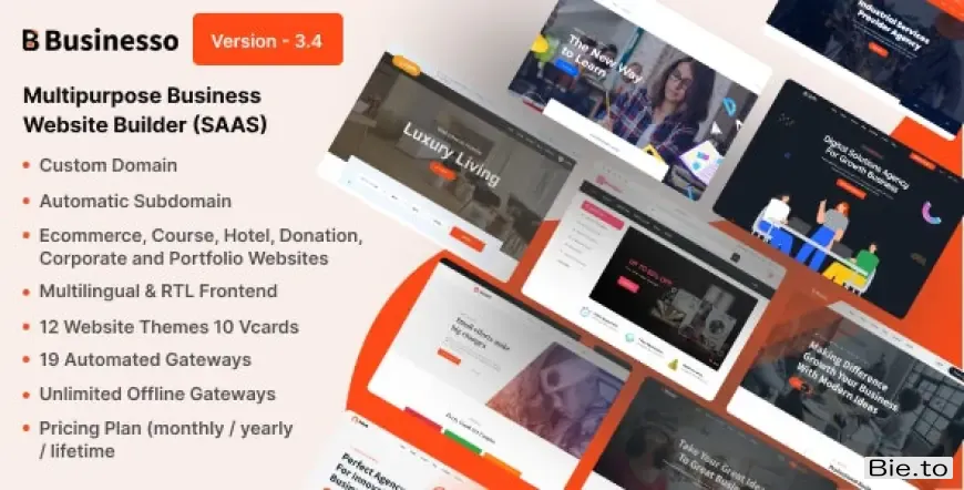 Businesso - Business Website Builder SAAS (Multitenancy) v3.4 - Nulled