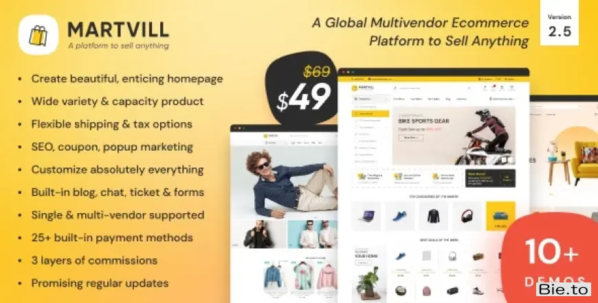 Martvill - A Global Multivendor Ecommerce Platform to Sell Anything v2.2 - Nulled