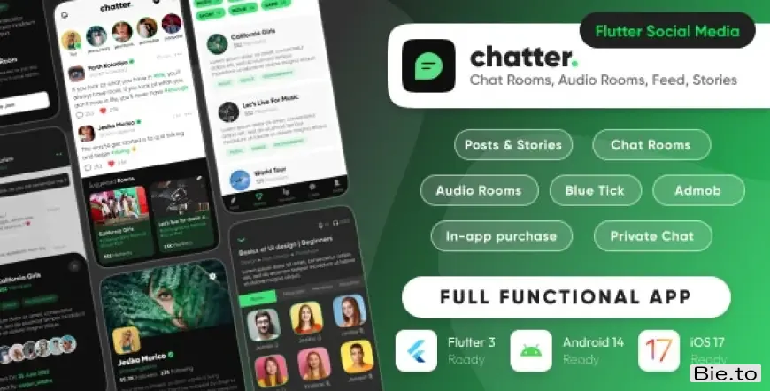 Chatter - Ultimate Social Media with Chat Rooms, Posts, Stories v3 July 2024