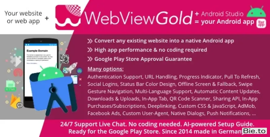 WebViewGold for Android – WebView URL/HTML to Android app + Push, URL Handling, APIs & much more! v15.1 - Nulled