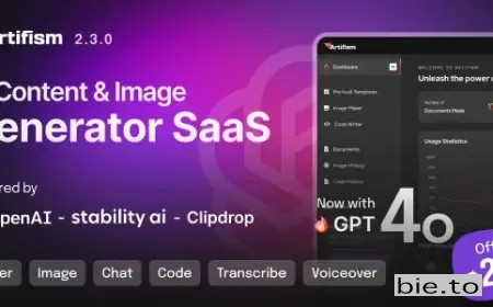 Artifism - AI Content & Image Generator SaaS