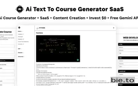 Ai Course Generator - Text To Course SaaS Ai Video & Image Content Payment Earn Gemini React Admin