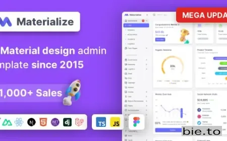 Materialize - React - Next.js, Vuejs, HTML, Laravel & Asp.Net Material Design Admin Template