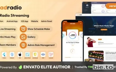 AdRadio - Live Radio Streaming Website and Apps with Admin Panel
