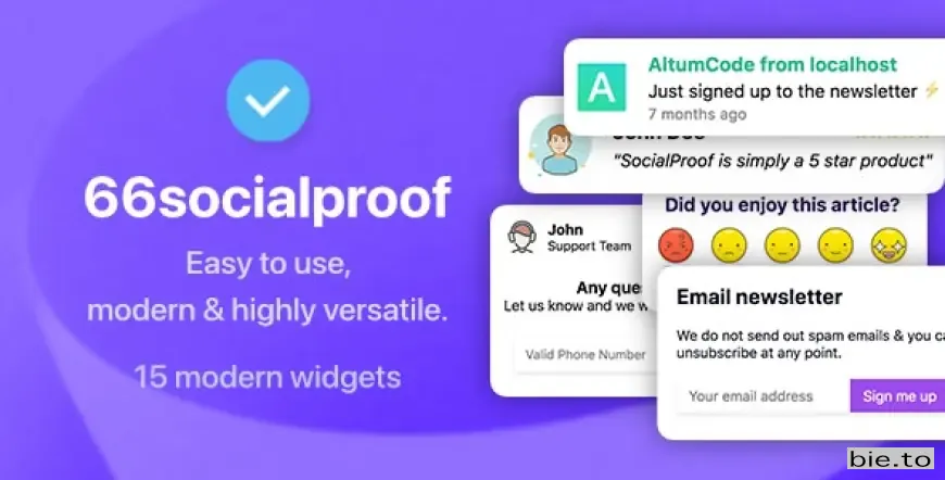 66SocialProofo - 14+ Social Proof & FOMO Notifications for Growth v39.0.0 - Nulled