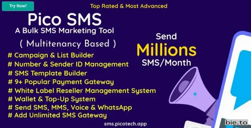 PicoSMS - A Bulk SMS Marketing Tool v5.6 - Nulled