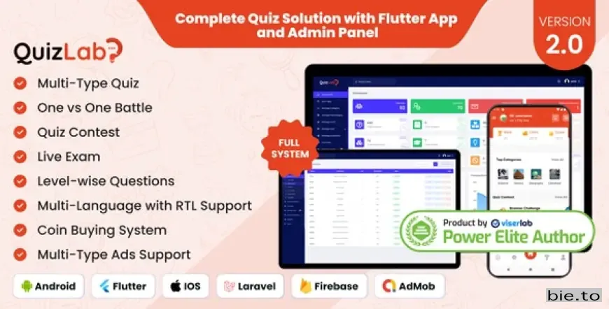 QuizLab - Complete Quiz Solution with Flutter App and Admin Panel v2.0 - Nulled