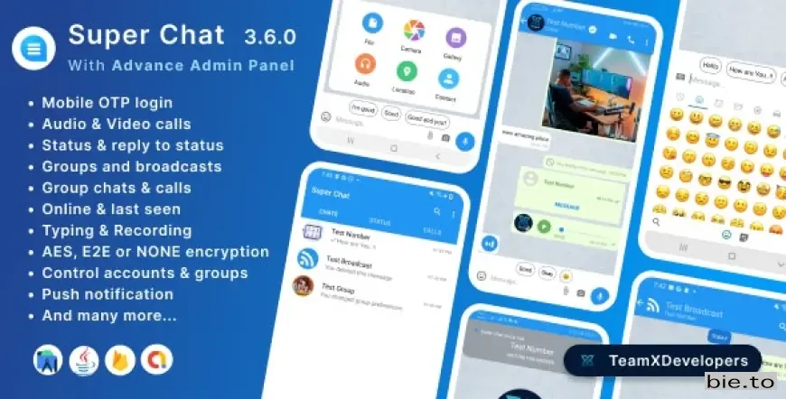 Super Chat - Android Chatting App with Group Chats and Voice/Video Calls - Whatsapp Clone v3.6.1 - Nulled