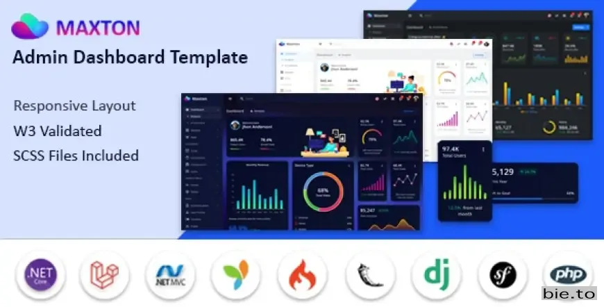 Maxton - Admin & Dashboard: A Versatile Solution Across Multiple Frameworks v1.0