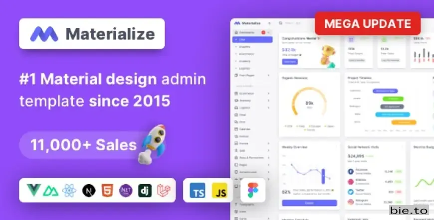 Materialize - React - Next.js, Vuejs, HTML, Laravel & Asp.Net Material Design Admin Template v13.3.1