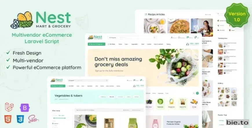 Nest - Multivendor Organic & Grocery Laravel eCommerce v1.22.2 - Nulled