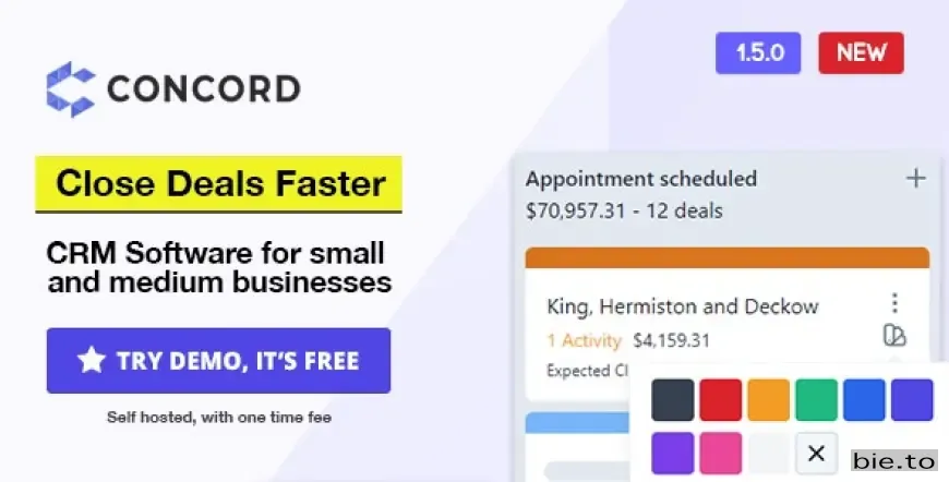 Concord– Deals Management CRM v1.4.0 - Nulled