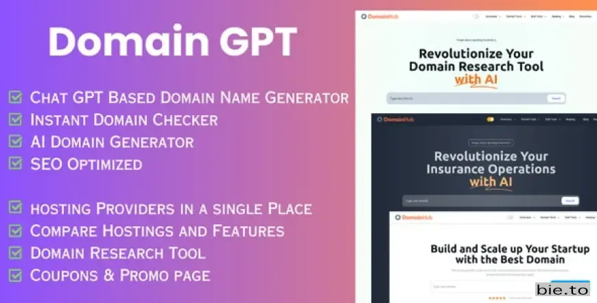 Domain GPT - AI Domain Name Generator - Domain Tools v9 August 2024