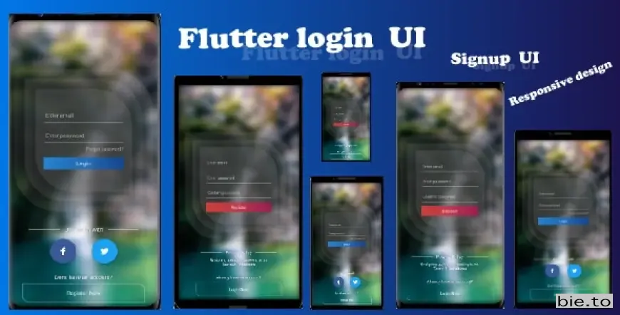 Flutter Login and Signup UI -responsive template -beautiful design v1.0