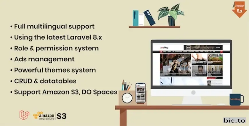 LaraMag - Laravel News & Magazine Multilingual System v7.4.1 - Nulled