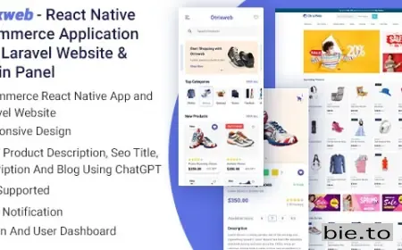 Otrixweb- React Native Ecommerce Application With Laravel Website