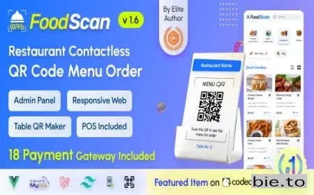 FoodScan - Qr Code Restaurant Menu Maker and Contactless Table Ordering System with Restaurant POS