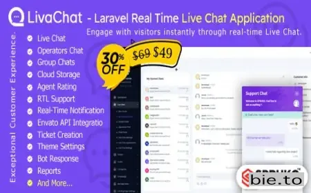 LivaChat - Laravel Real Time Live Chat Application