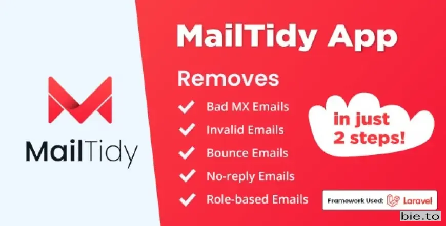 MailTidy - Email List Cleaner SAAS Application v2.4 - Nulled