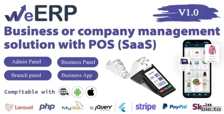 WeERP (SAAS) - Business or company management solution with POS including web panel v1.0