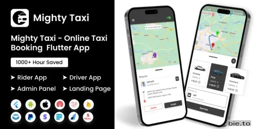 MightyTaxi - Flutter Online Taxi Booking Full Solution v13.0