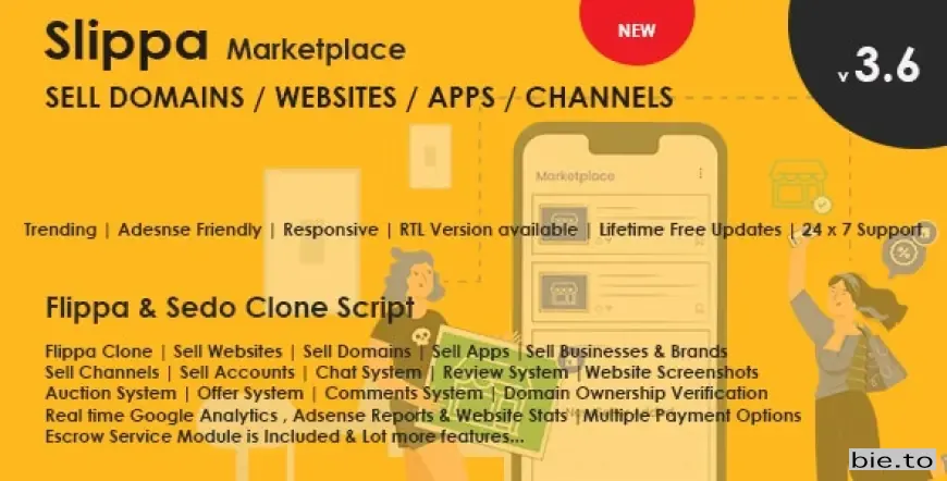 Slippa - Domains, Website, App & Social Media Marketplace PHP Script v4,1 - Nulled