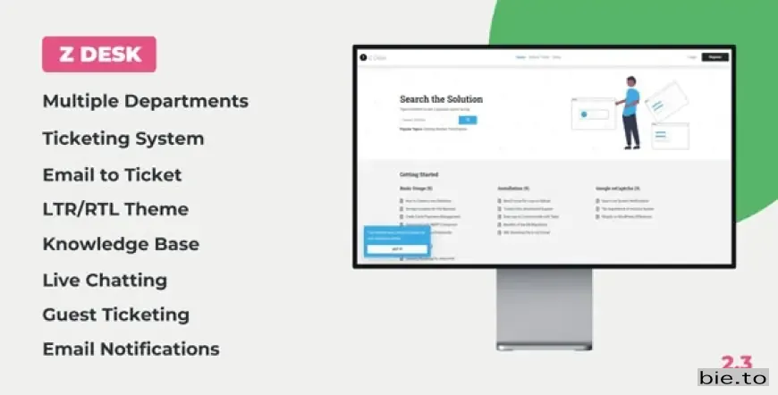 Z Desk - Support Tickets System with Knowledge Base and FAQs v2.3 - Nulled