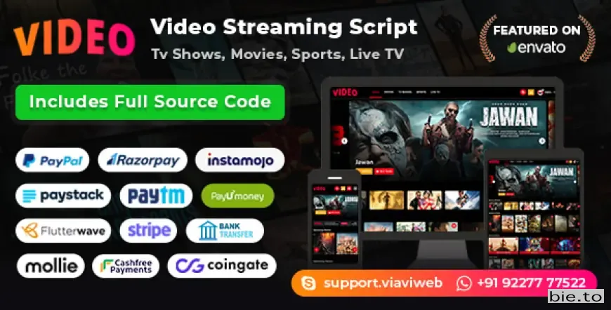 Video Streaming Portal (TV Shows, Movies, Sports, Videos Streaming, Live TV) v2.3 - Nulled