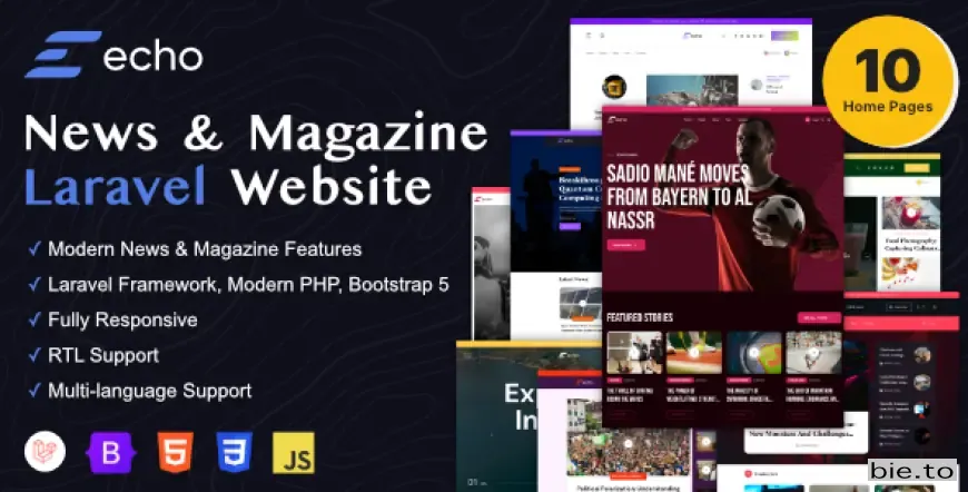 Echo - News & Magazine Laravel Platform v1.2.0