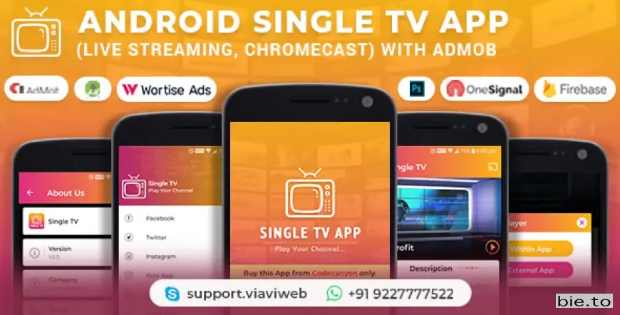 Android Single TV App (Live Streaming, Chromecast) with Admob v1.6