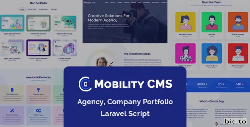 Mobility CMS - Agency, Company Portfolio Laravel Script v2.1