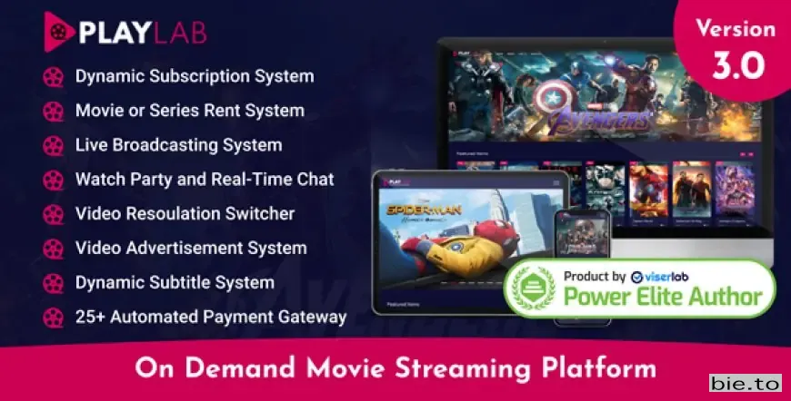 PlayLab - On Demand Movie Streaming Platform v3.0