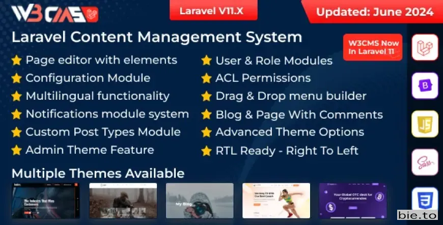 W3CMS-Laravel | Content Management System v2.1 - Nulled