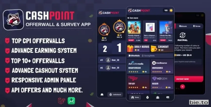 CashPoint Offers & Survay App with Admin Panel v1.8 - Nulled