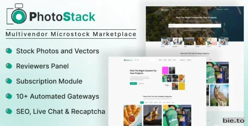 PhotoStack - Multivendor Microstock Marketplace v1.0