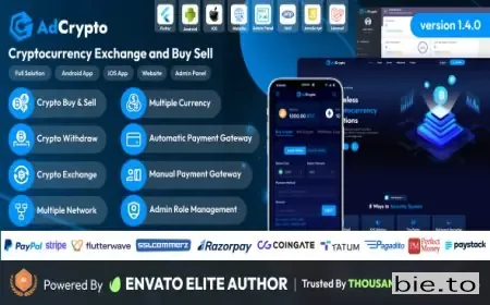 AdCrypto - Cryptocurrency Exchange and Buy Sell Full Solution