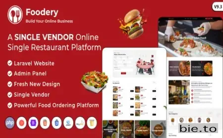 Foodefy - Single Restaurant Online Food Ordering Laravel Website Platform