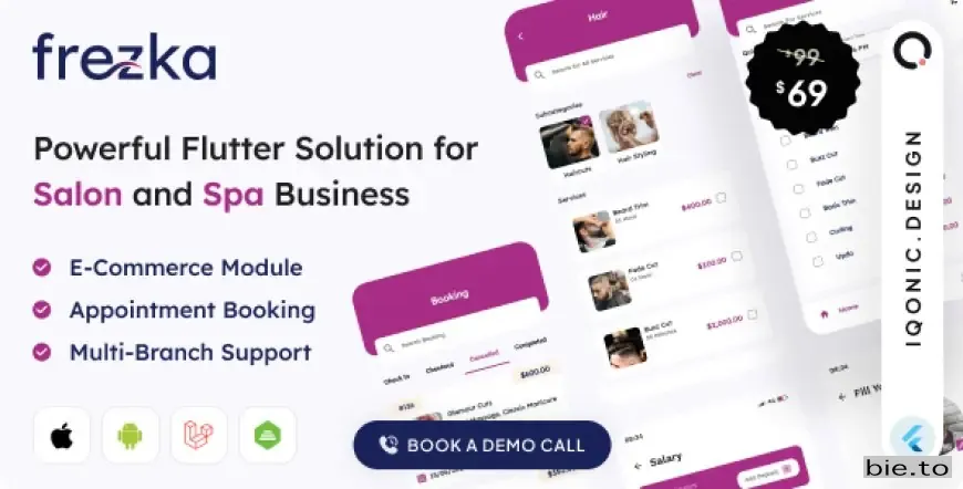 Frezka - All-in-one Salon & Spa Business Solution in Flutter + Laravel v3.1.0