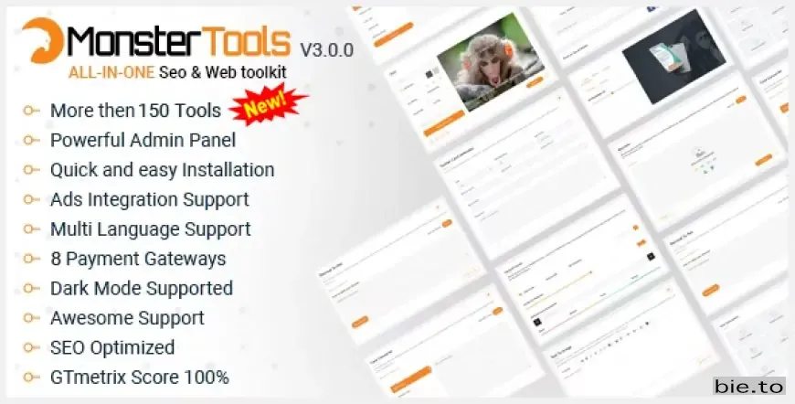 MonsterTools: The All-in-One SEO & Web Toolkit, like a Swiss Army Knife v3.0.0 - Nulled